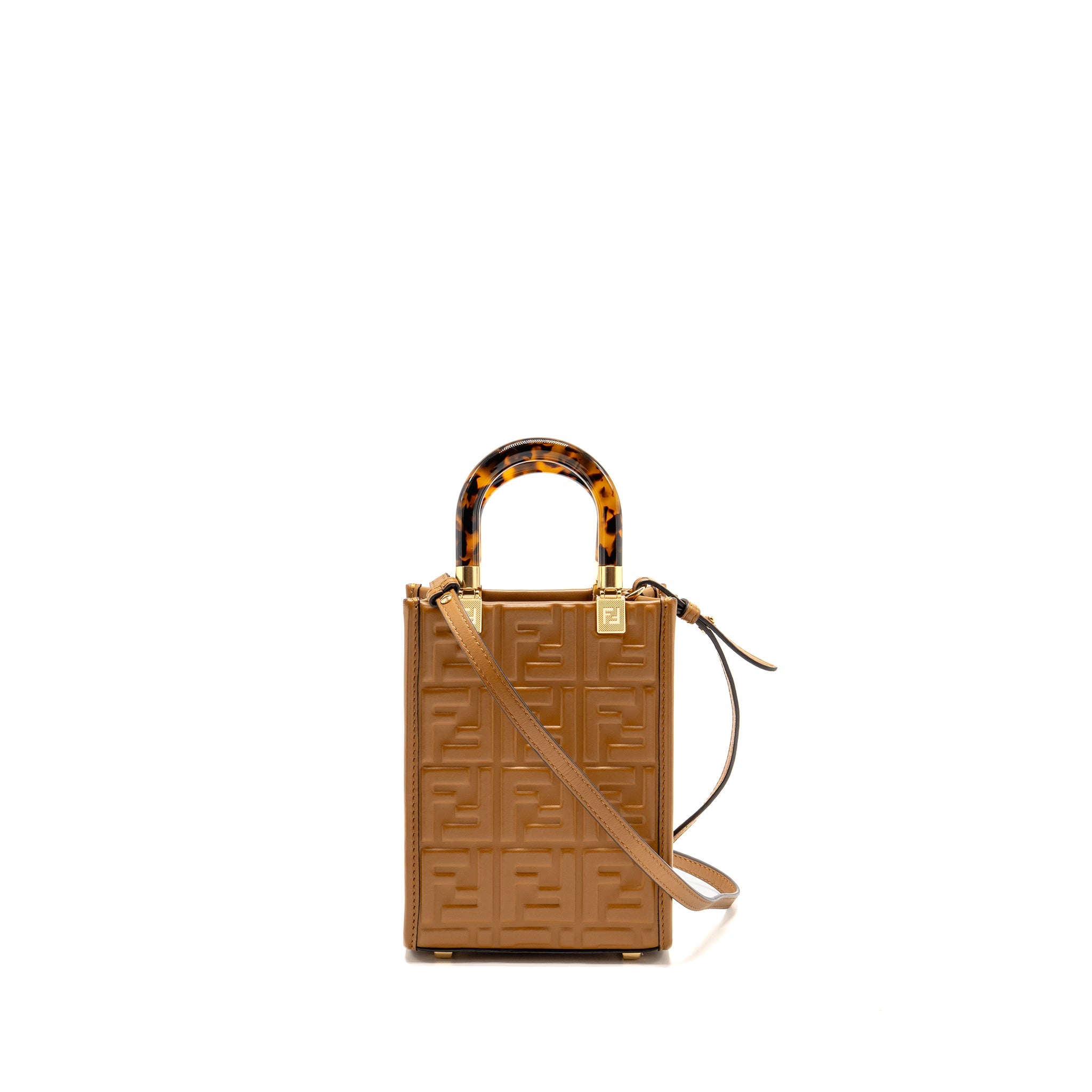 fendi-mini-sunshine-shopper-bag-ff-leather-brown-ghw