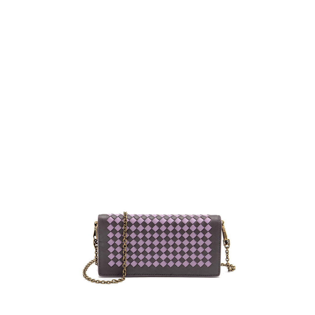 bottega-veneta-intrecciato-wallet-on-chain-leather-purple-grey-ghw