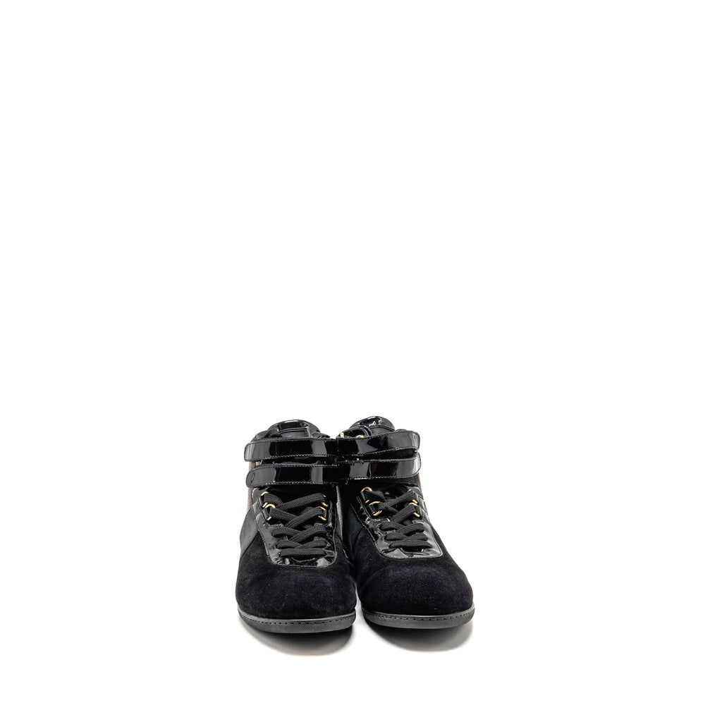 louis-vuitton-size-38-5-move-up-sneakers-monogram-canvas-suede-patent-black-ghw