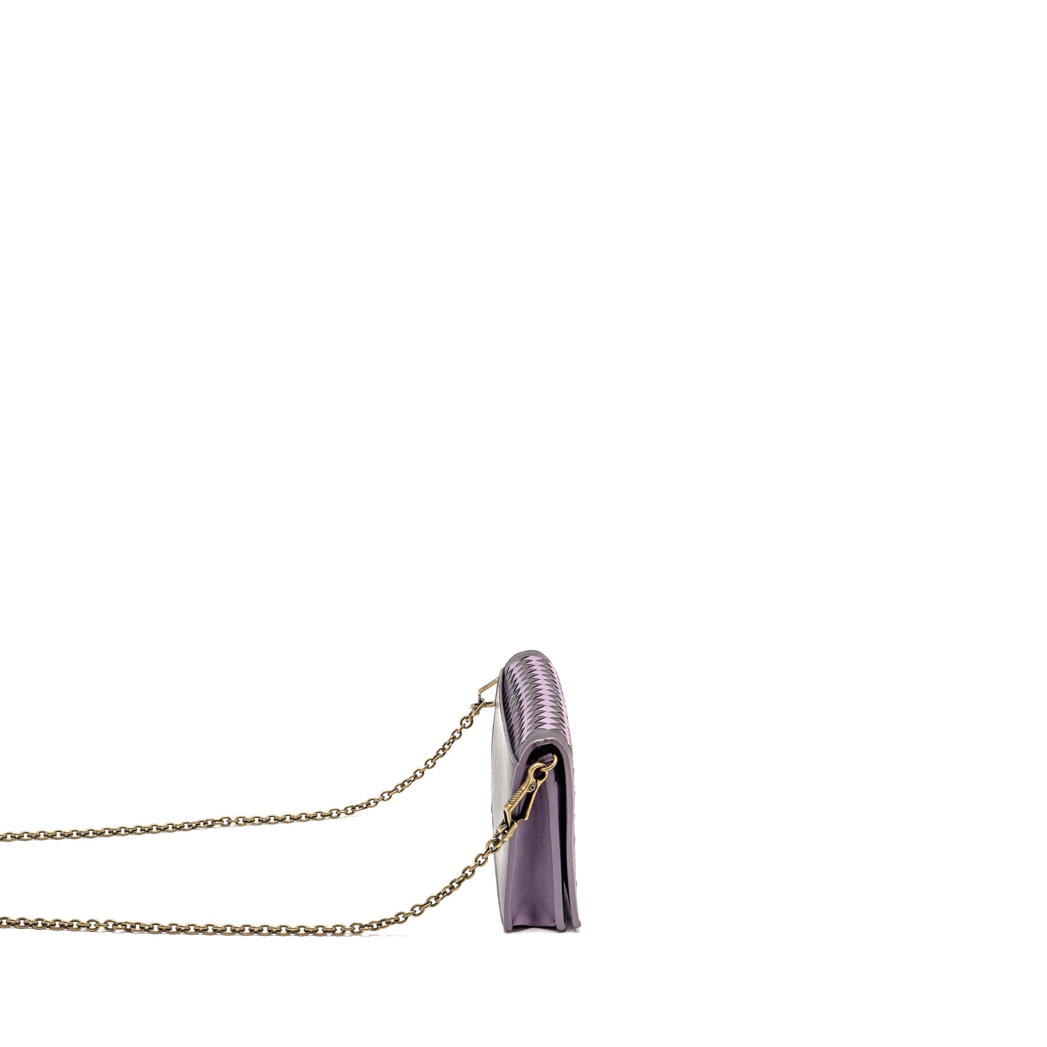 bottega-veneta-intrecciato-wallet-on-chain-leather-purple-grey-ghw