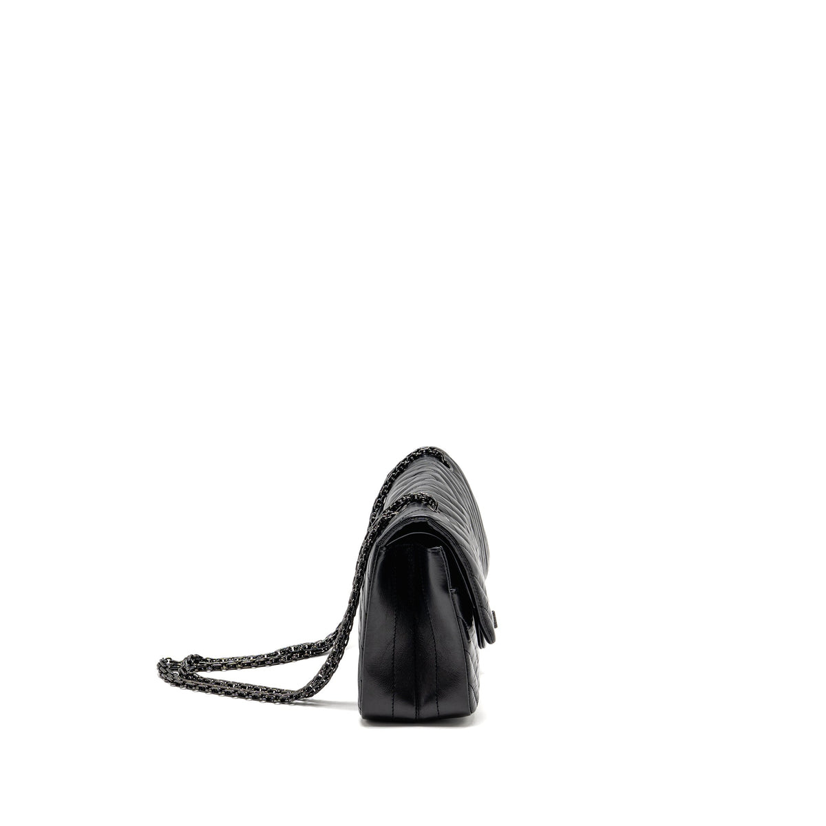 chanel-small-2-55-reissue-double-flap-bag-chevron-aged-calfskin-so-black-copy
