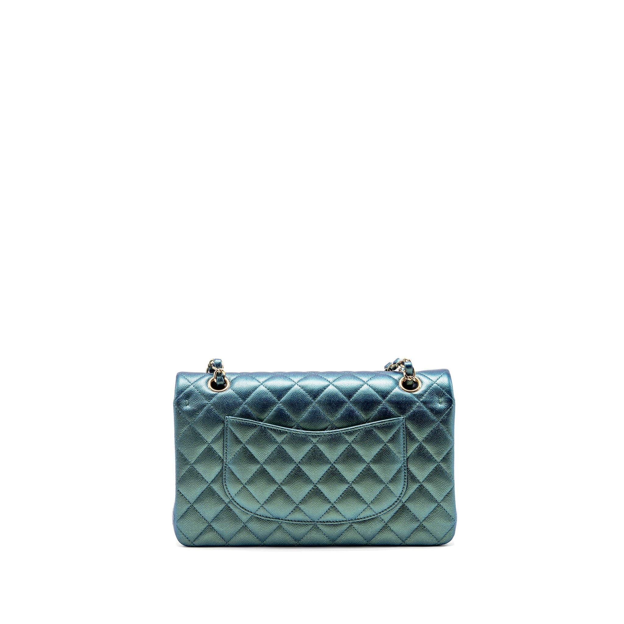 chanel-22p-medium-classic-double-flap-bag-caviar-iridescent-green-lghw-microchip
