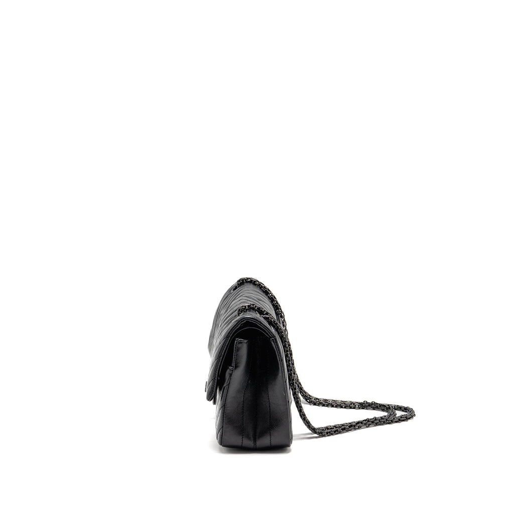 chanel-small-2-55-reissue-double-flap-bag-chevron-aged-calfskin-so-black-copy
