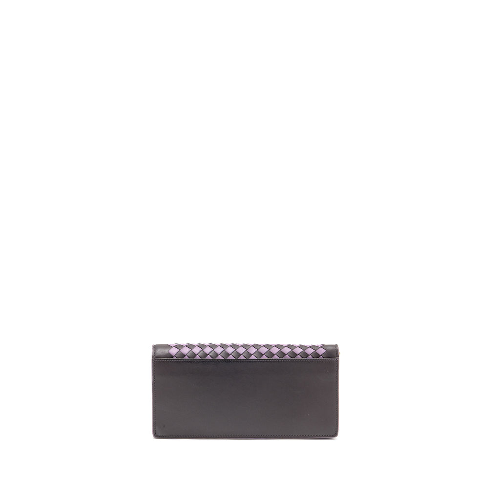 bottega-veneta-intrecciato-wallet-on-chain-leather-purple-grey-ghw