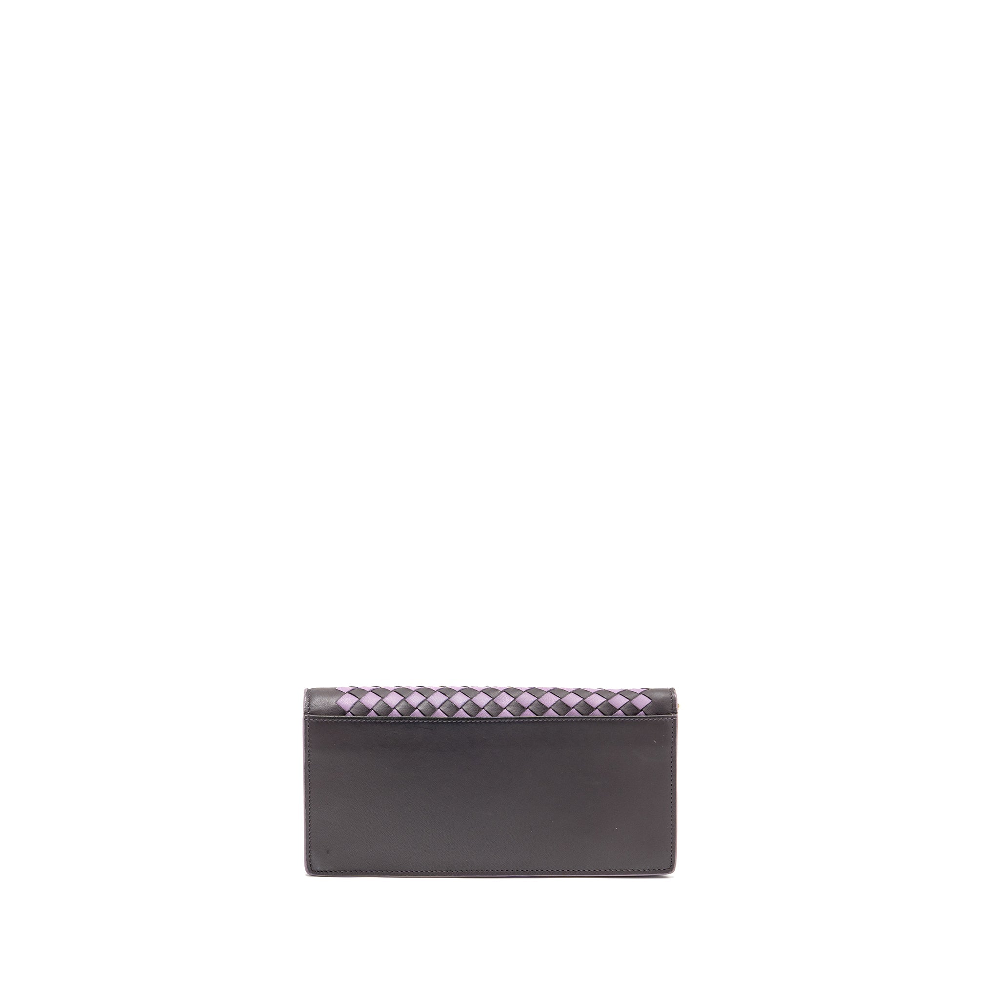 bottega-veneta-intrecciato-wallet-on-chain-leather-purple-grey-ghw