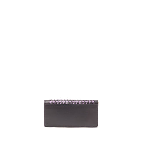 bottega-veneta-intrecciato-wallet-on-chain-leather-purple-grey-ghw