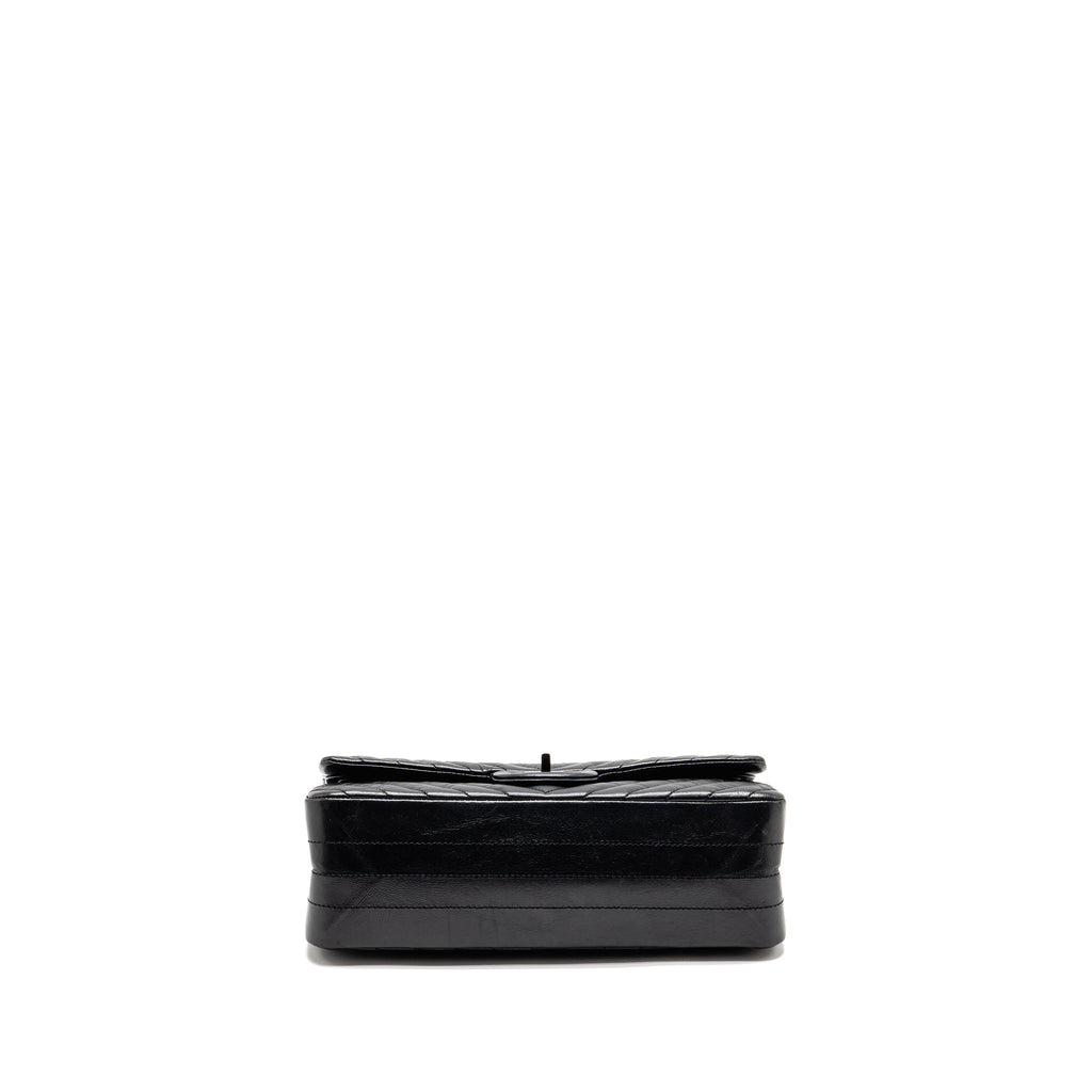 chanel-small-2-55-reissue-double-flap-bag-chevron-aged-calfskin-so-black-copy