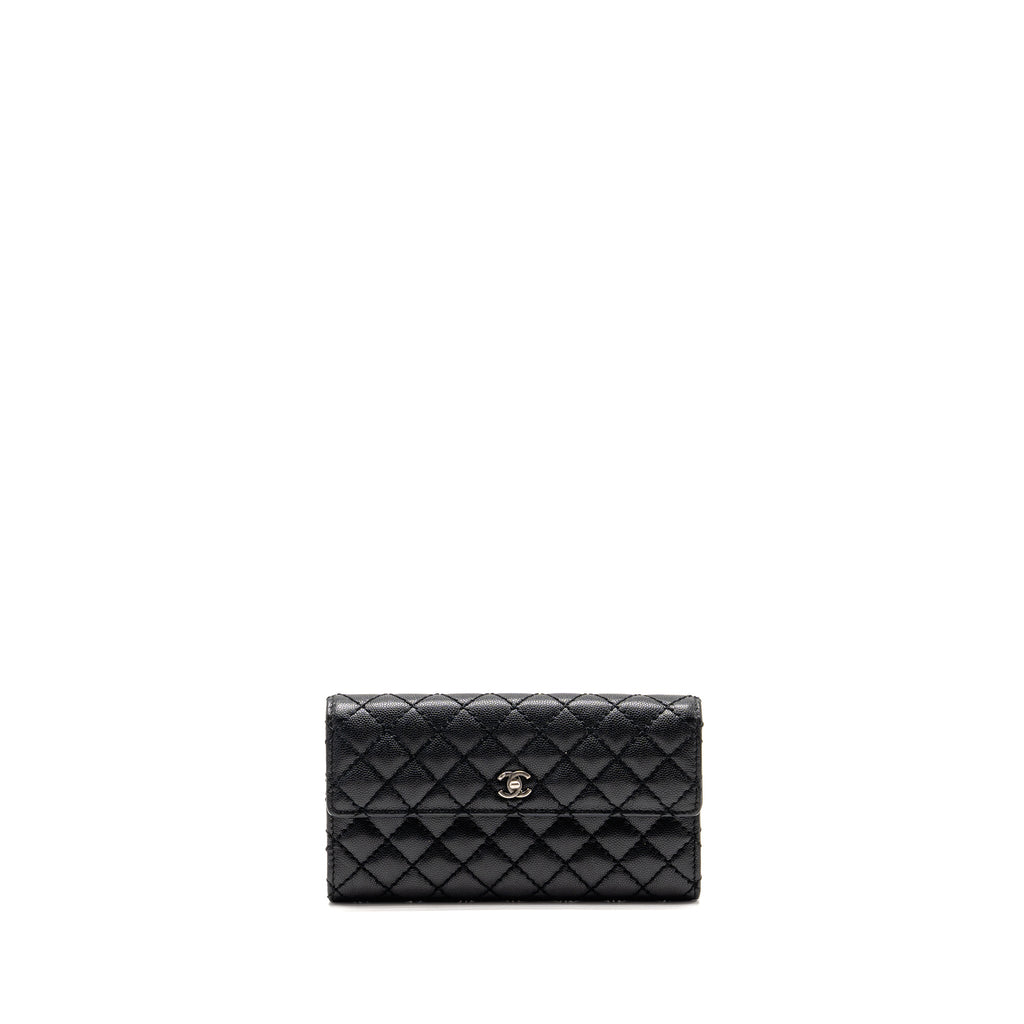 chanel-classic-flap-long-wallet-caviar-black-shw