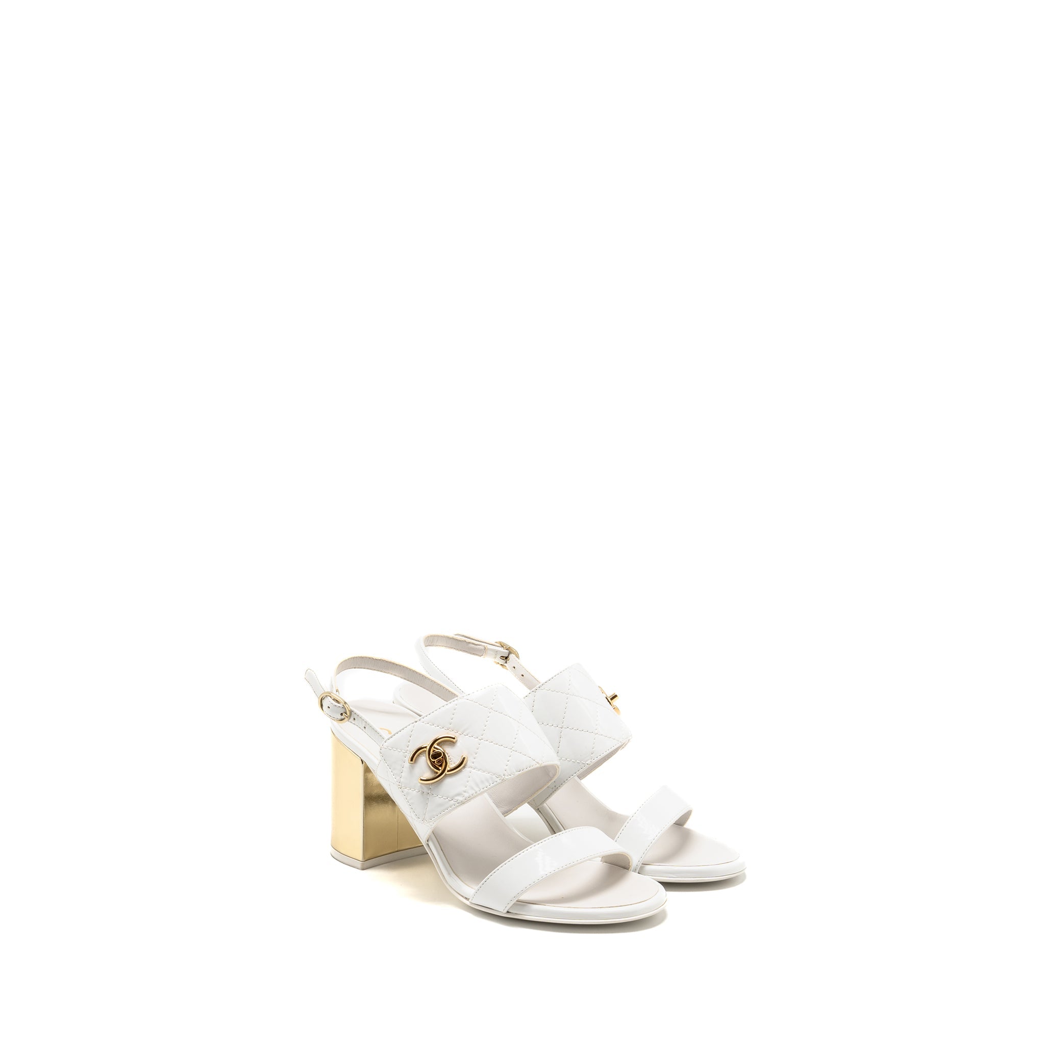 chanel-size-37-23p-cc-logo-sandals-patent-goatskin-white-ghw