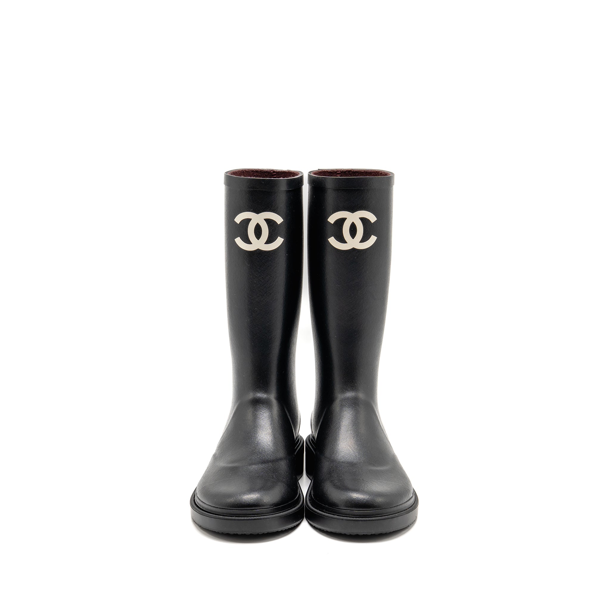 chanel-size-39-25b-high-boots-caoutchouc-black