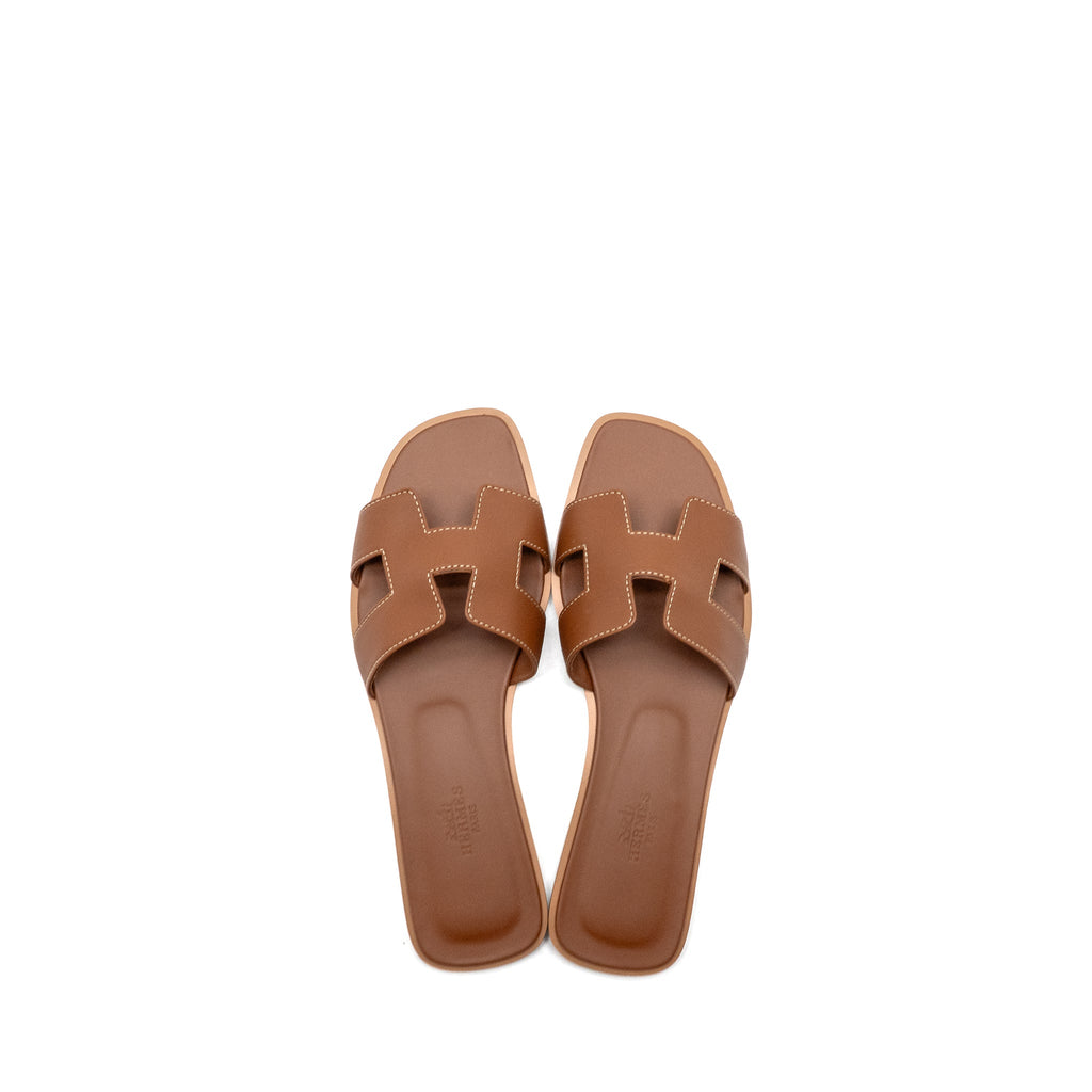 hermes-size-37-oran-sandal-box-calfskin-gold