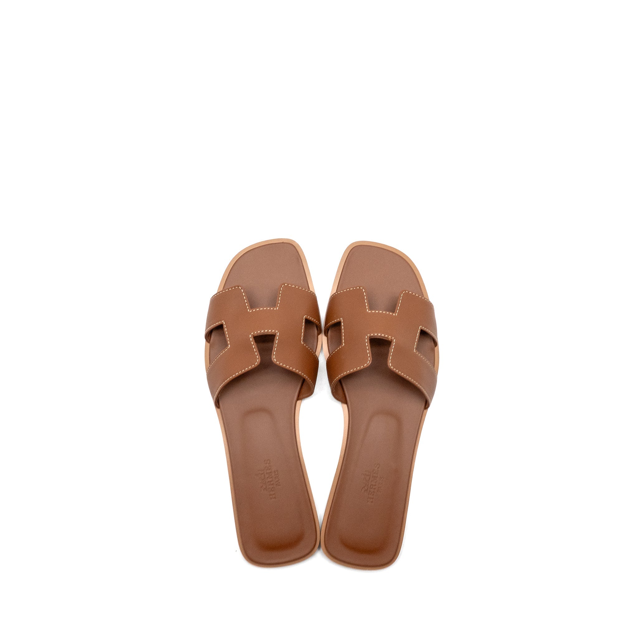 hermes-size-37-oran-sandal-box-calfskin-gold