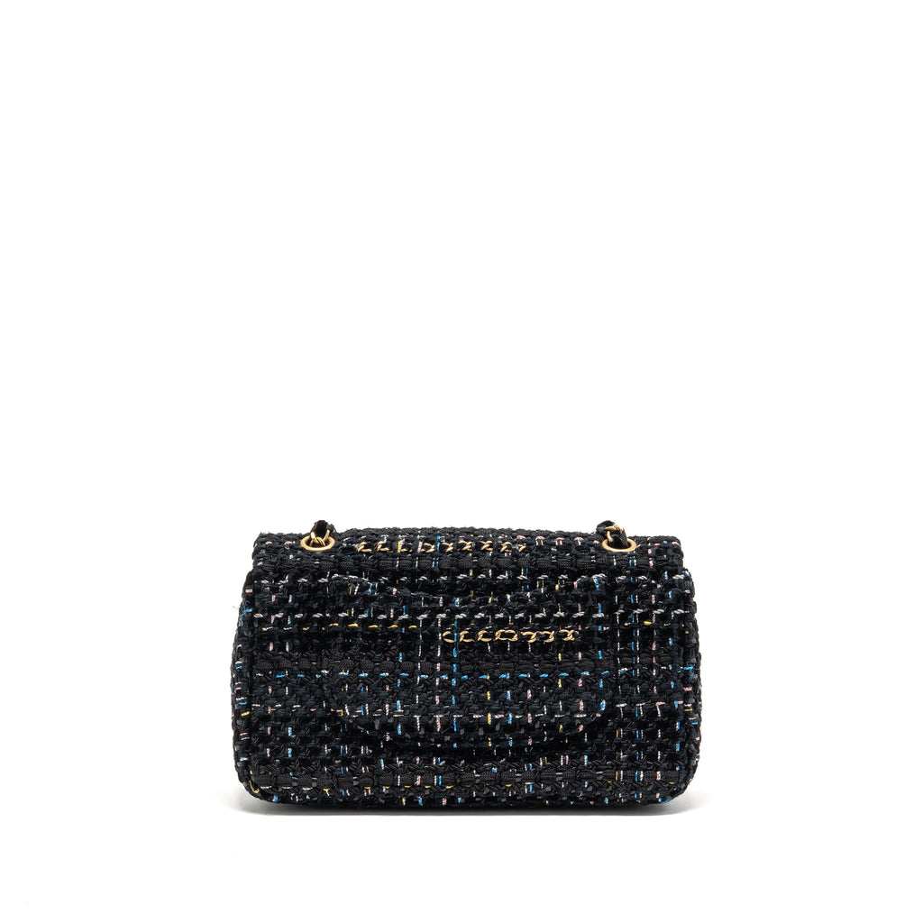 chanel-medium-single-flap-bag-tweed-black-ghw