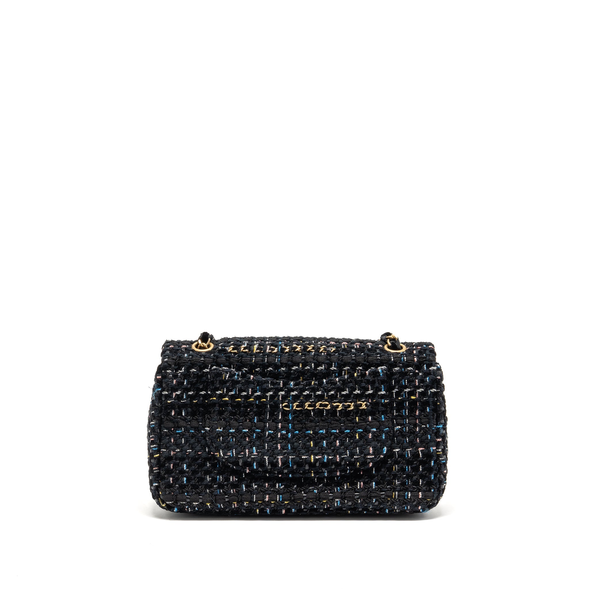 chanel-medium-single-flap-bag-tweed-black-ghw