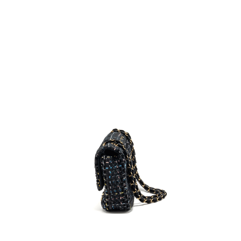 chanel-medium-single-flap-bag-tweed-black-ghw