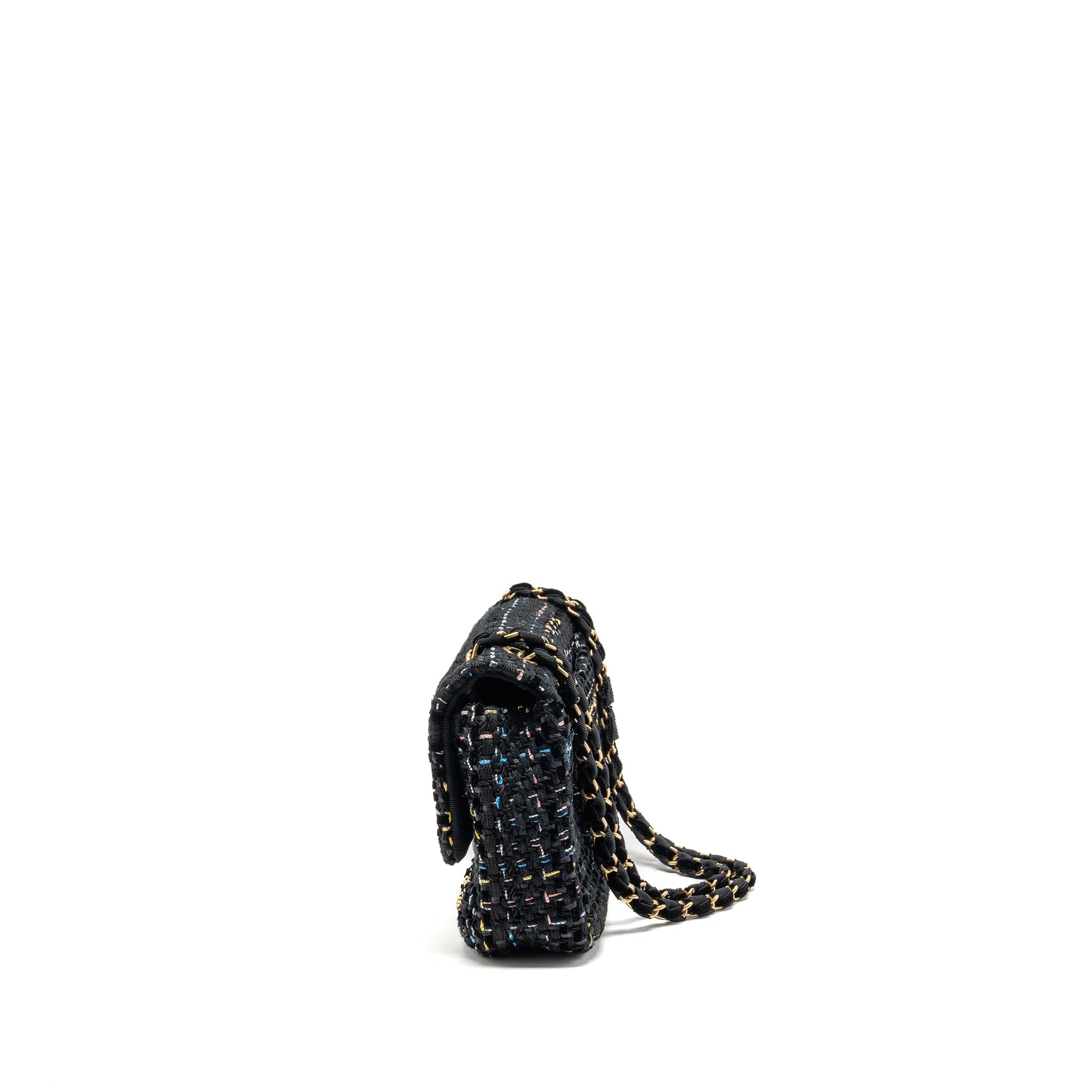 chanel-medium-single-flap-bag-tweed-black-ghw