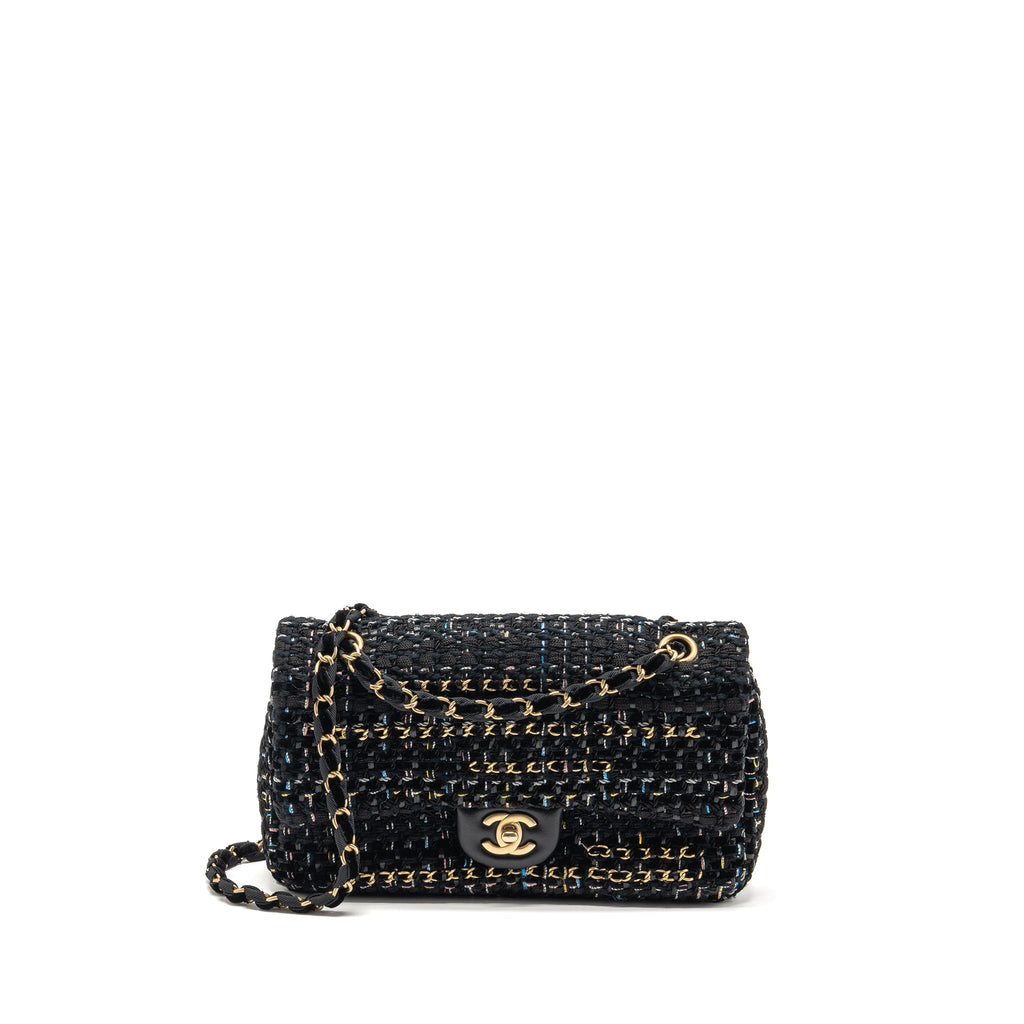 chanel-medium-single-flap-bag-tweed-black-ghw