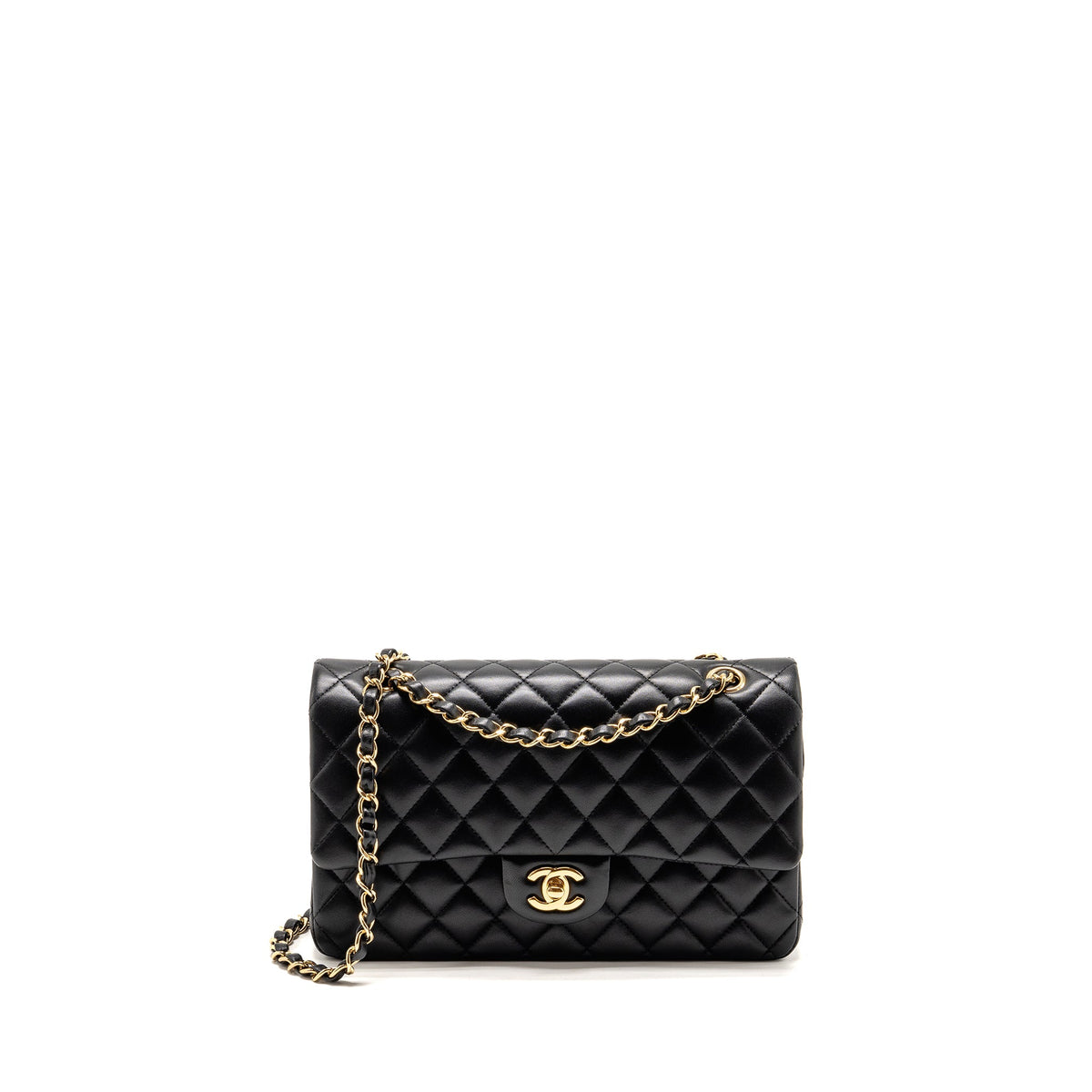chanel-medium-classic-double-flap-bag-lambskin-black-ghw-copy-5