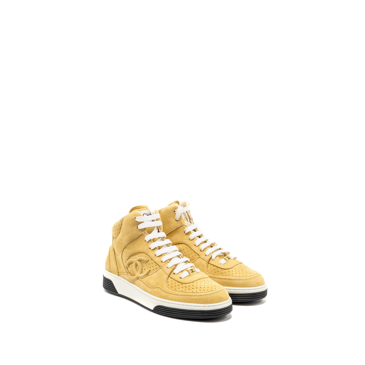 chanel-size-38-23a-cc-logo-high-top-sneakers-suede-kidskin-dark-beige-copy