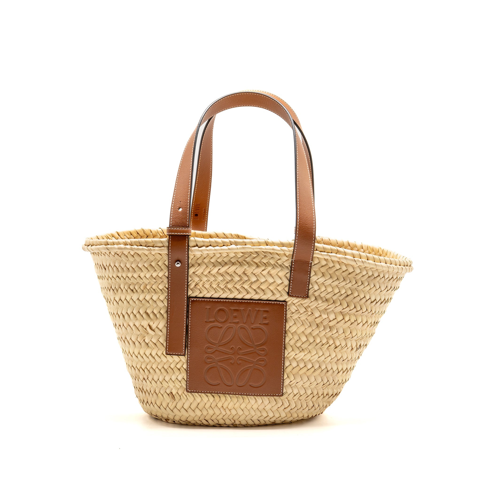 loewe-basket-bag-leather-trimmed-woven-raffia-palm-leaf-calfskin-natural-tan-shw