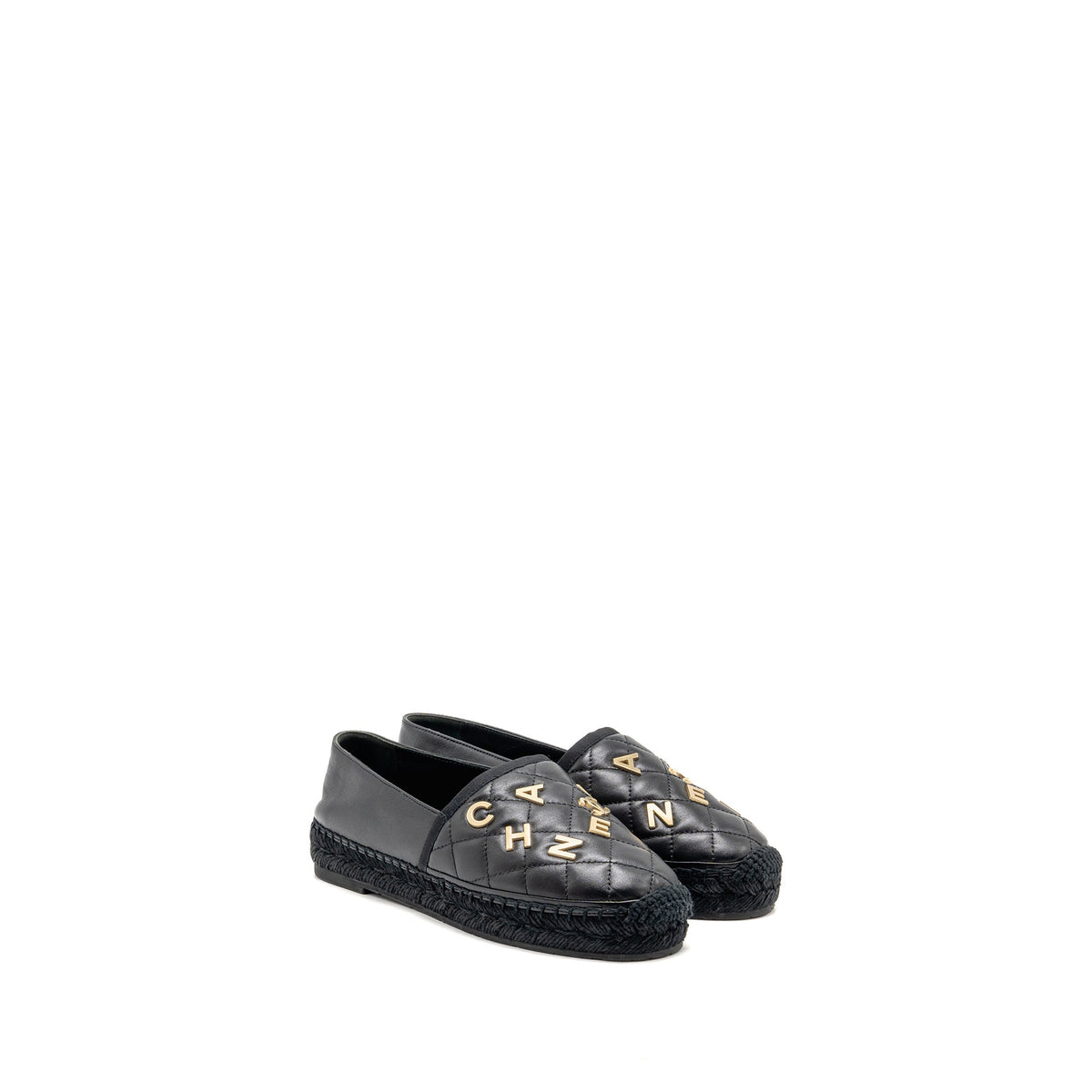 chanel-size-38-espadrilles-lambskin-grosgrain-black-ghw-copy