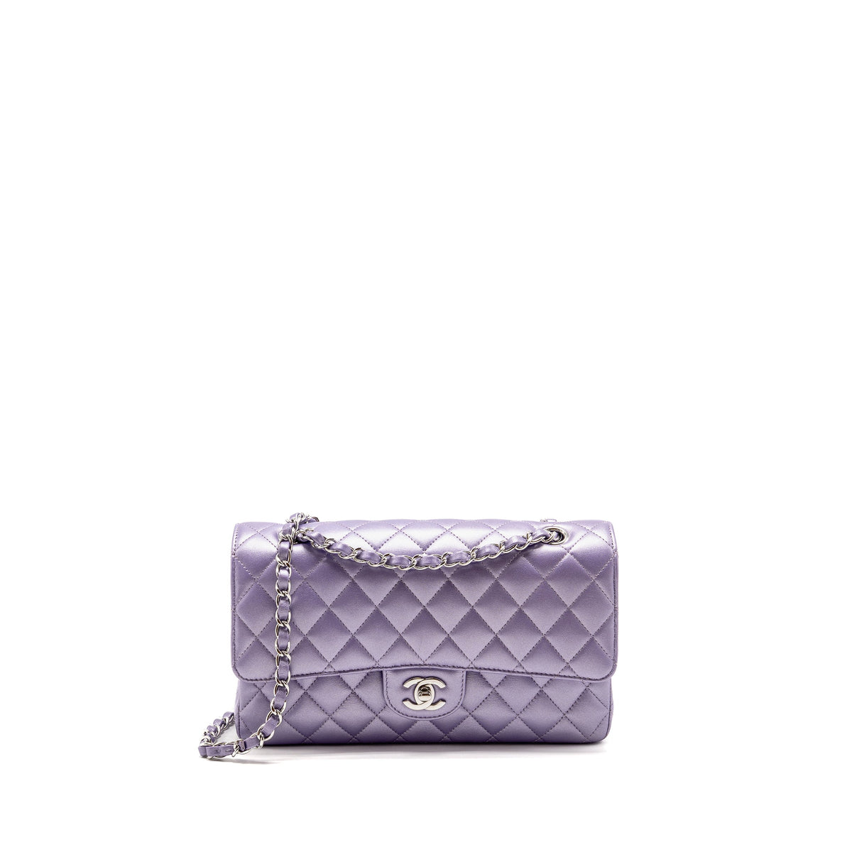 chanel-medium-classic-double-flap-bag-lambskin-iridescent-purple-shw-microchip