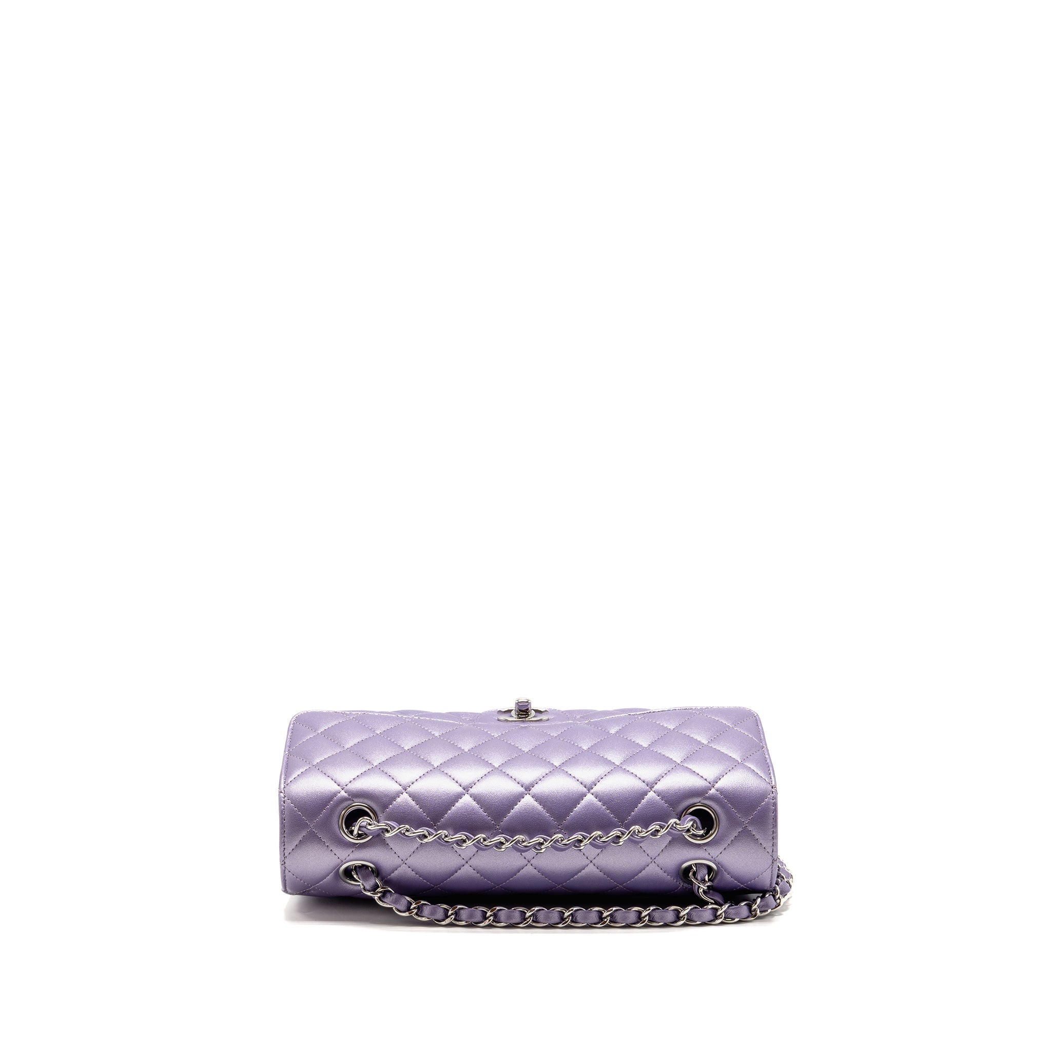 chanel-medium-classic-double-flap-bag-lambskin-iridescent-purple-shw-microchip