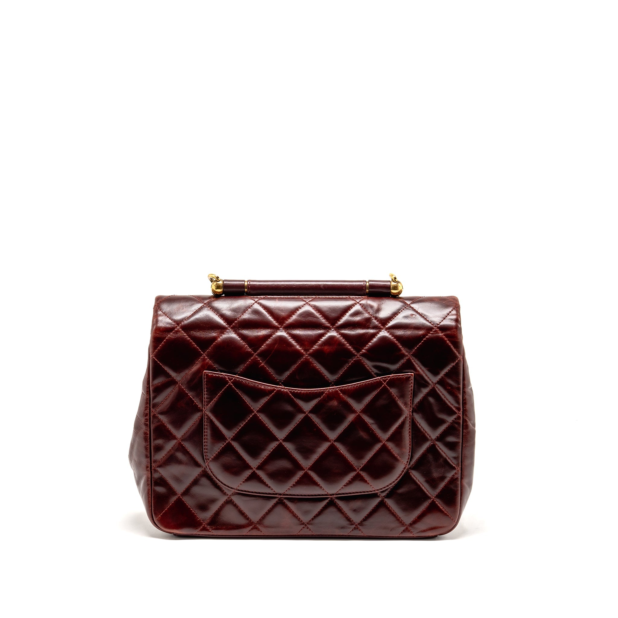 chanel-16a-gold-bar-top-handle-flap-bag-glazed-calfskin-burgundy-ghw