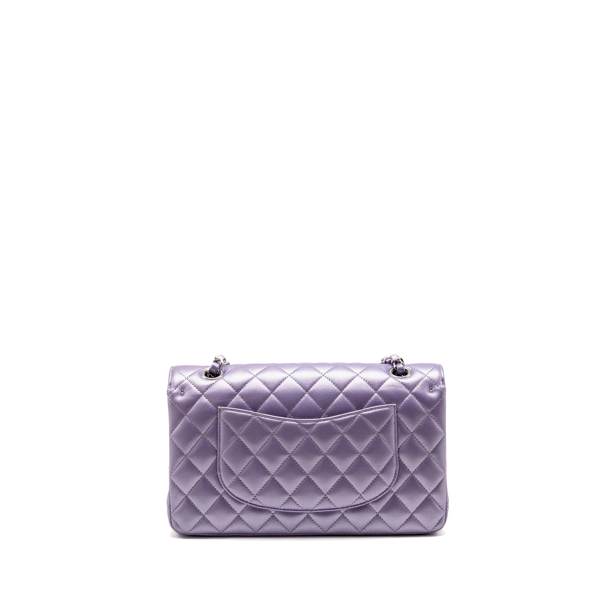 chanel-medium-classic-double-flap-bag-lambskin-iridescent-purple-shw-microchip