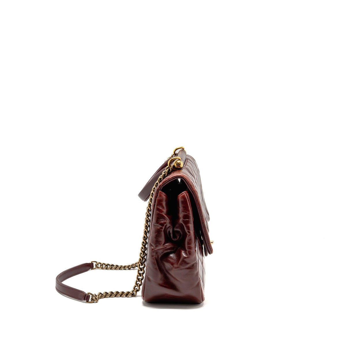 chanel-16a-gold-bar-top-handle-flap-bag-glazed-calfskin-burgundy-ghw