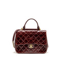 chanel-16a-gold-bar-top-handle-flap-bag-glazed-calfskin-burgundy-ghw