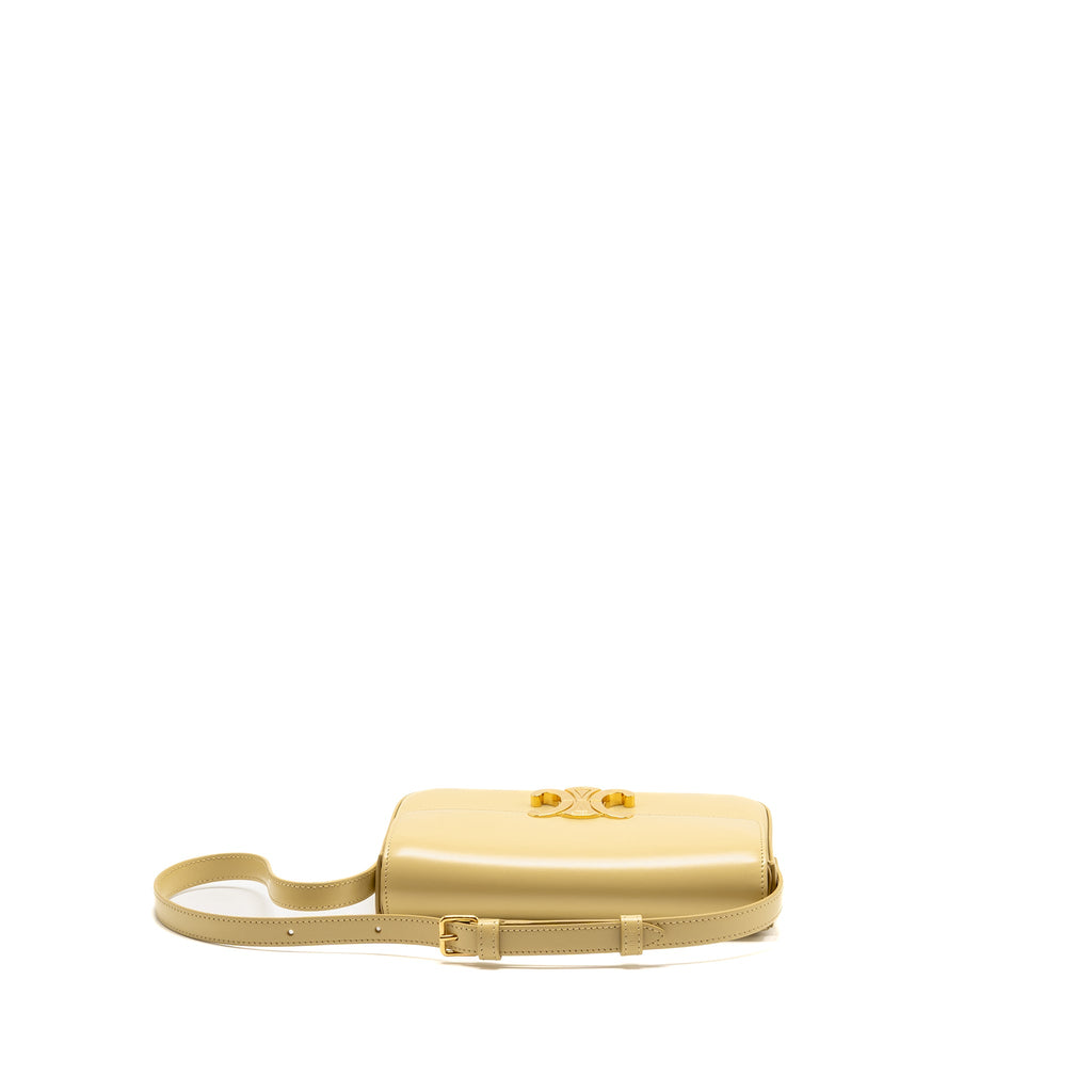 celine-claude-triomphe-bag-shiny-calfskin-light-yellow-ghw-copy