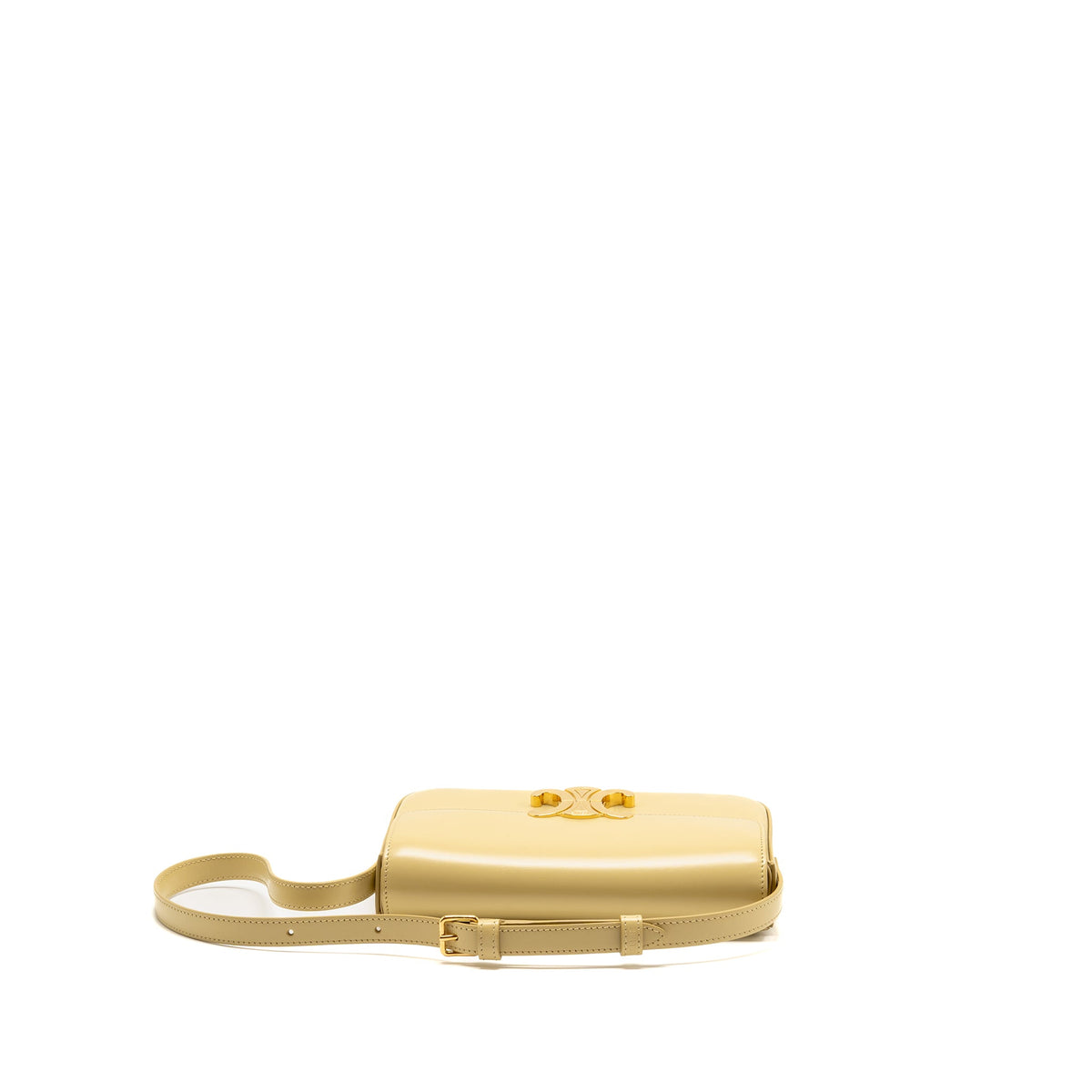 celine-claude-triomphe-bag-shiny-calfskin-light-yellow-ghw-copy