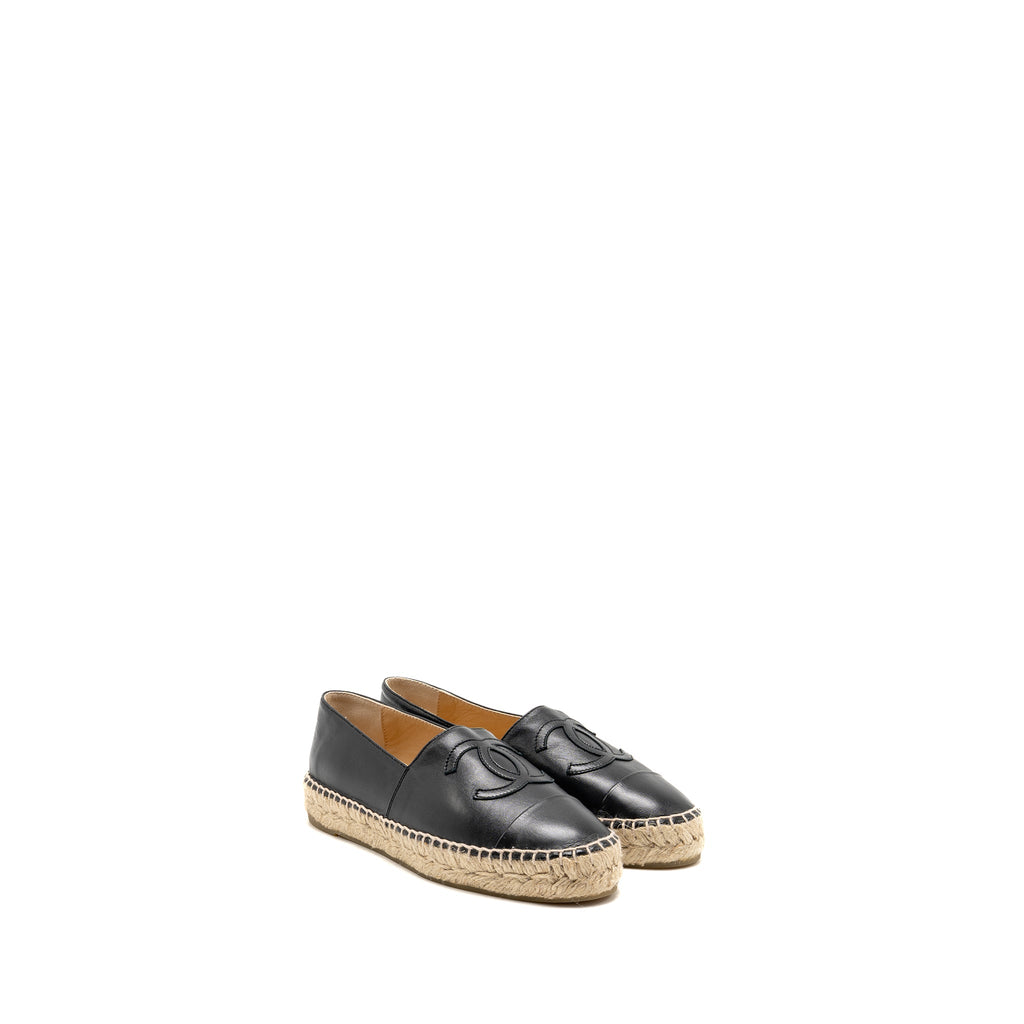 chanel-size-36-espadrilles-lambskin-black
