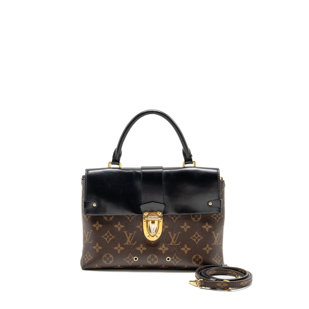louis-vuitton-one-handle-mm-monogram-canvas-leather-black-ghw-copy
