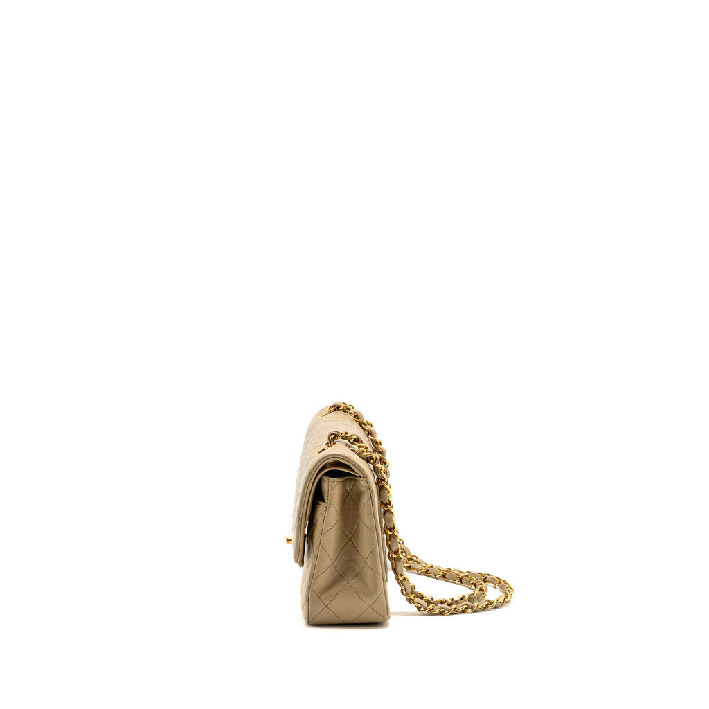 chanel-vintage-small-classic-double-flap-bag-lambskin-beige-ghw