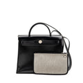 hermes-herbag-31-zip-bag-berline-canvas-hunter-leather-black-ecru-black-shw-stamp-k