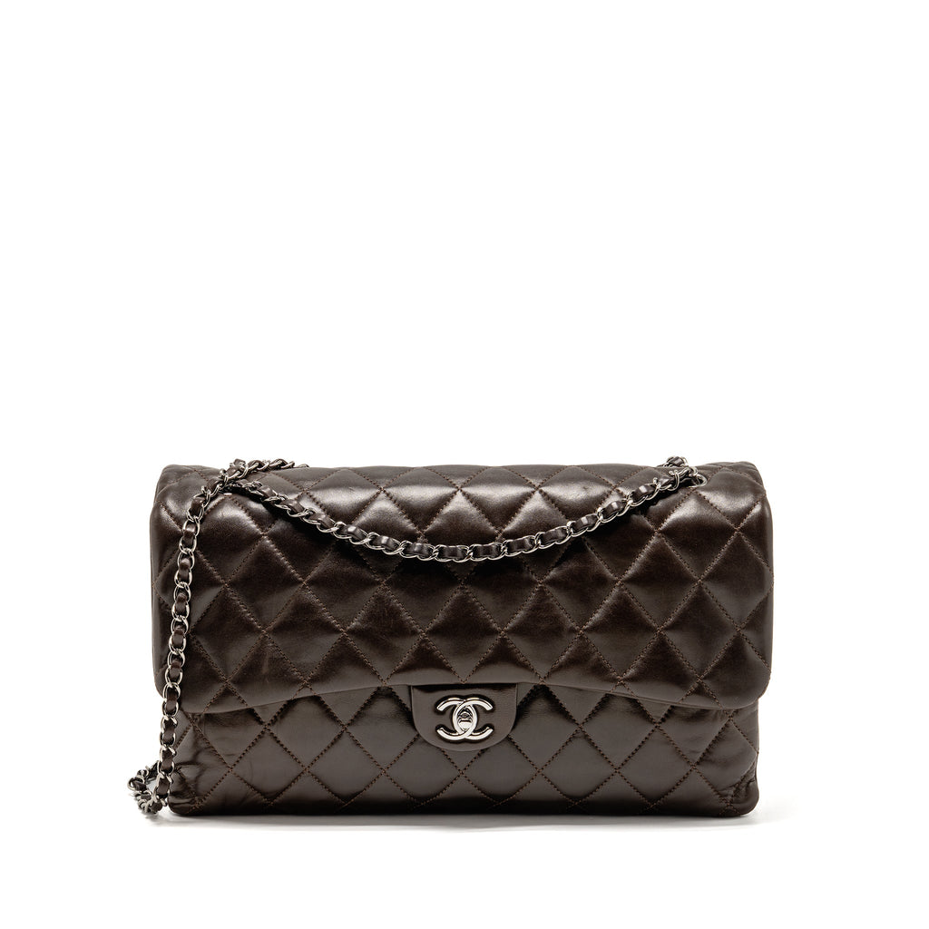 chanel-large-quilted-flap-bag-with-chain-lambskin-dark-brown-shw
