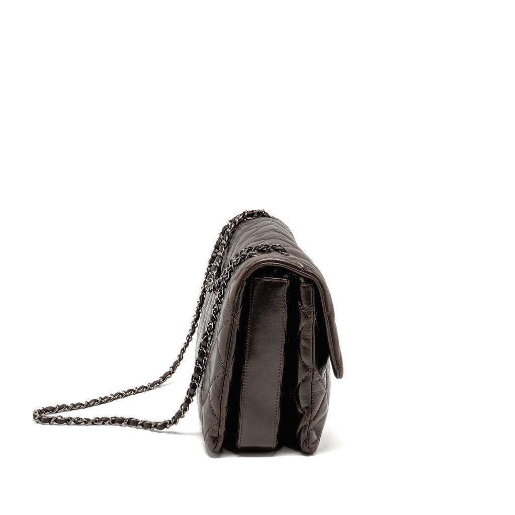 chanel-large-quilted-flap-bag-with-chain-lambskin-dark-brown-shw