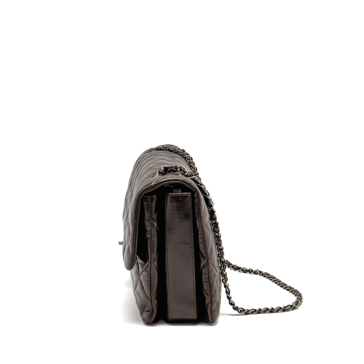 chanel-large-quilted-flap-bag-with-chain-lambskin-dark-brown-shw