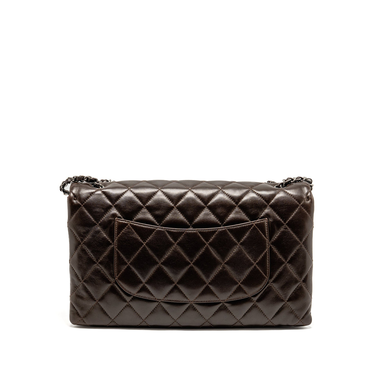 chanel-large-quilted-flap-bag-with-chain-lambskin-dark-brown-shw