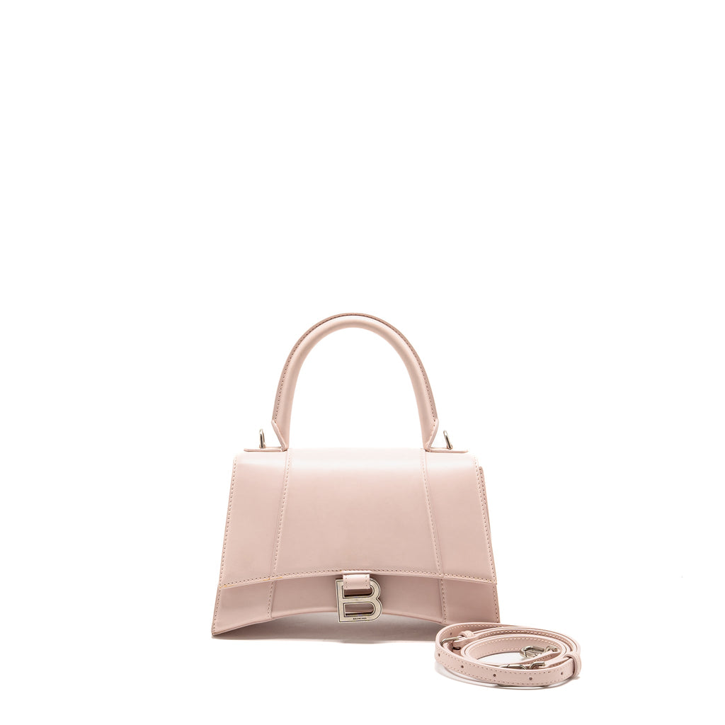 balenciaga-small-hourglass-bag-calfskin-light-rose-shw