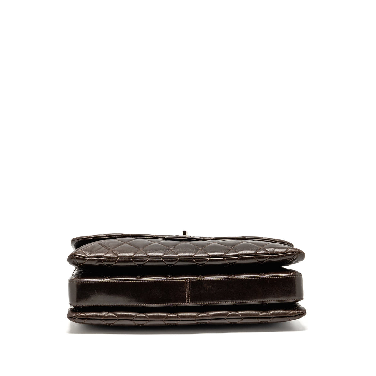 chanel-large-quilted-flap-bag-with-chain-lambskin-dark-brown-shw