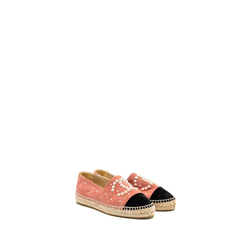 chanel-size-38-pearl-cc-espadrilles-suede-pink-black-copy