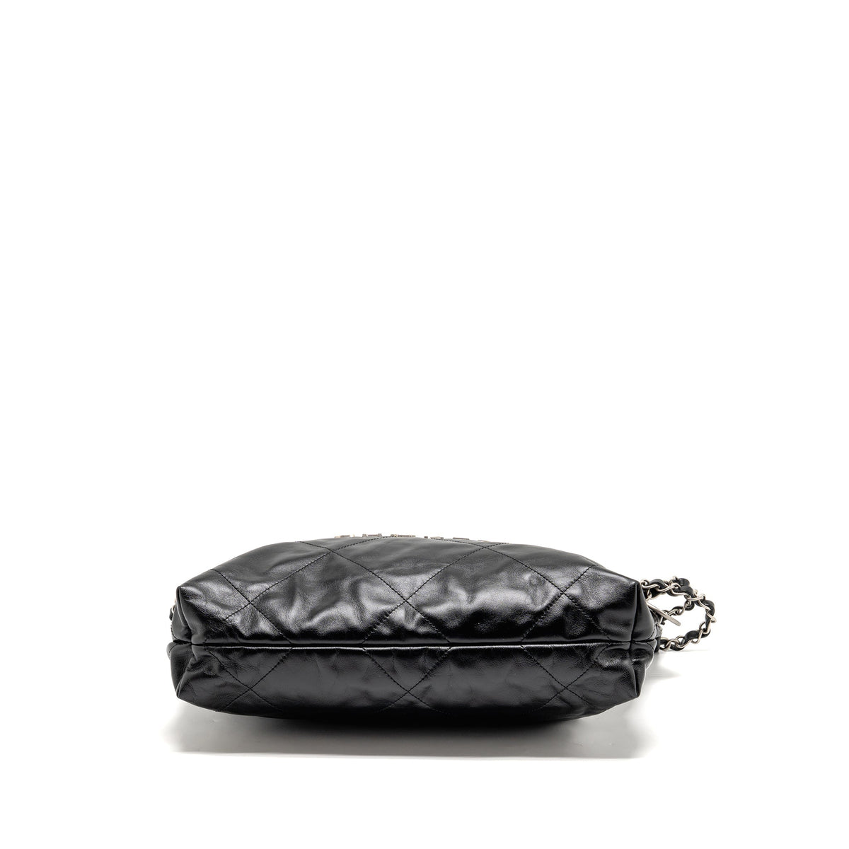 chanel-small-22-shiny-calfskin-black-shw-microchip