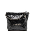 chanel-small-22-shiny-calfskin-black-shw-microchip