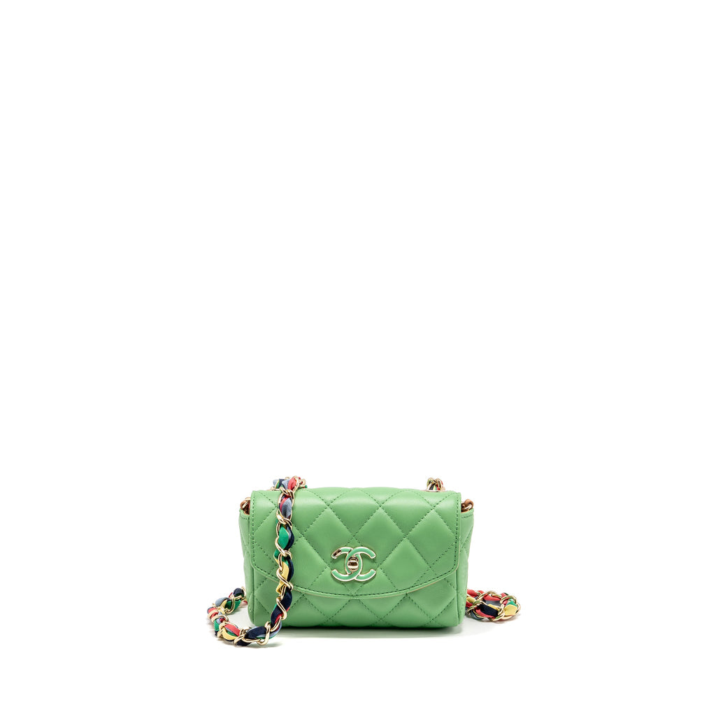 chanel-mini-scarf-entwined-chain-flap-bag-lambskin-green-multicolour-lghw-copy-1