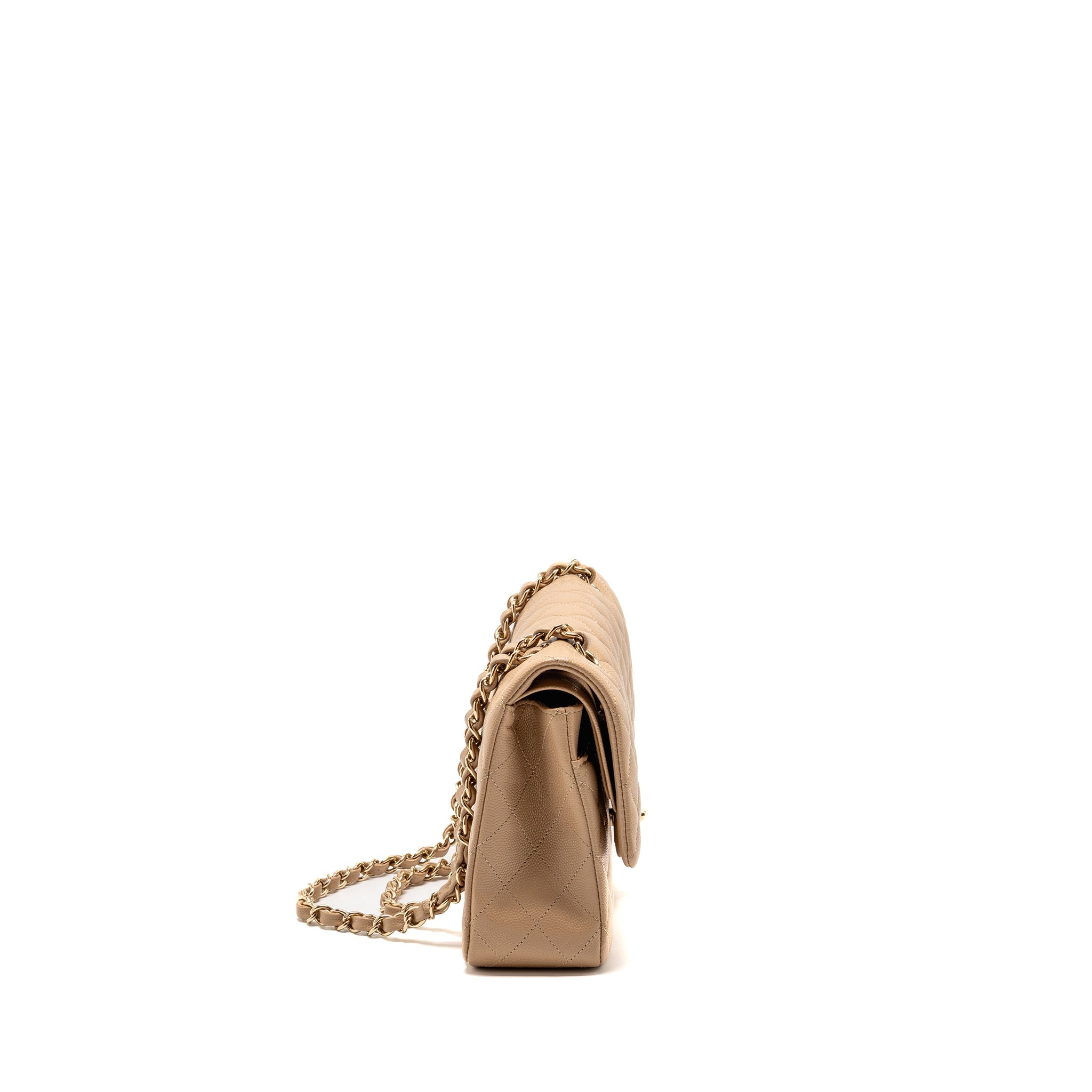chanel-medium-classic-double-flap-bag-caviar-dark-beige-lghw-copy