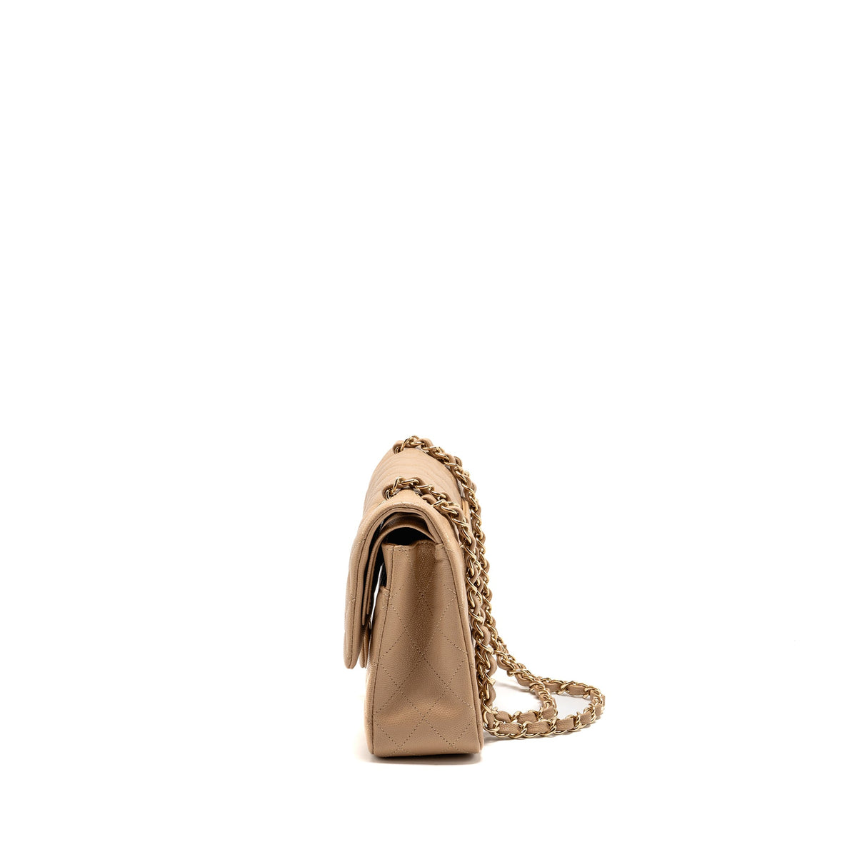 chanel-medium-classic-double-flap-bag-caviar-dark-beige-lghw-copy