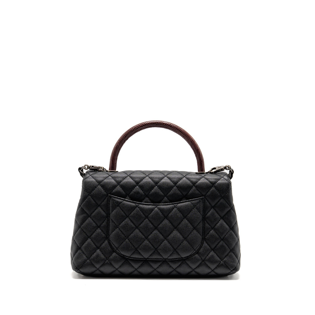 chanel-medium-coco-handle-caviar-lizard-handle-black-burgundy-ruthenium-hardware-copy-1
